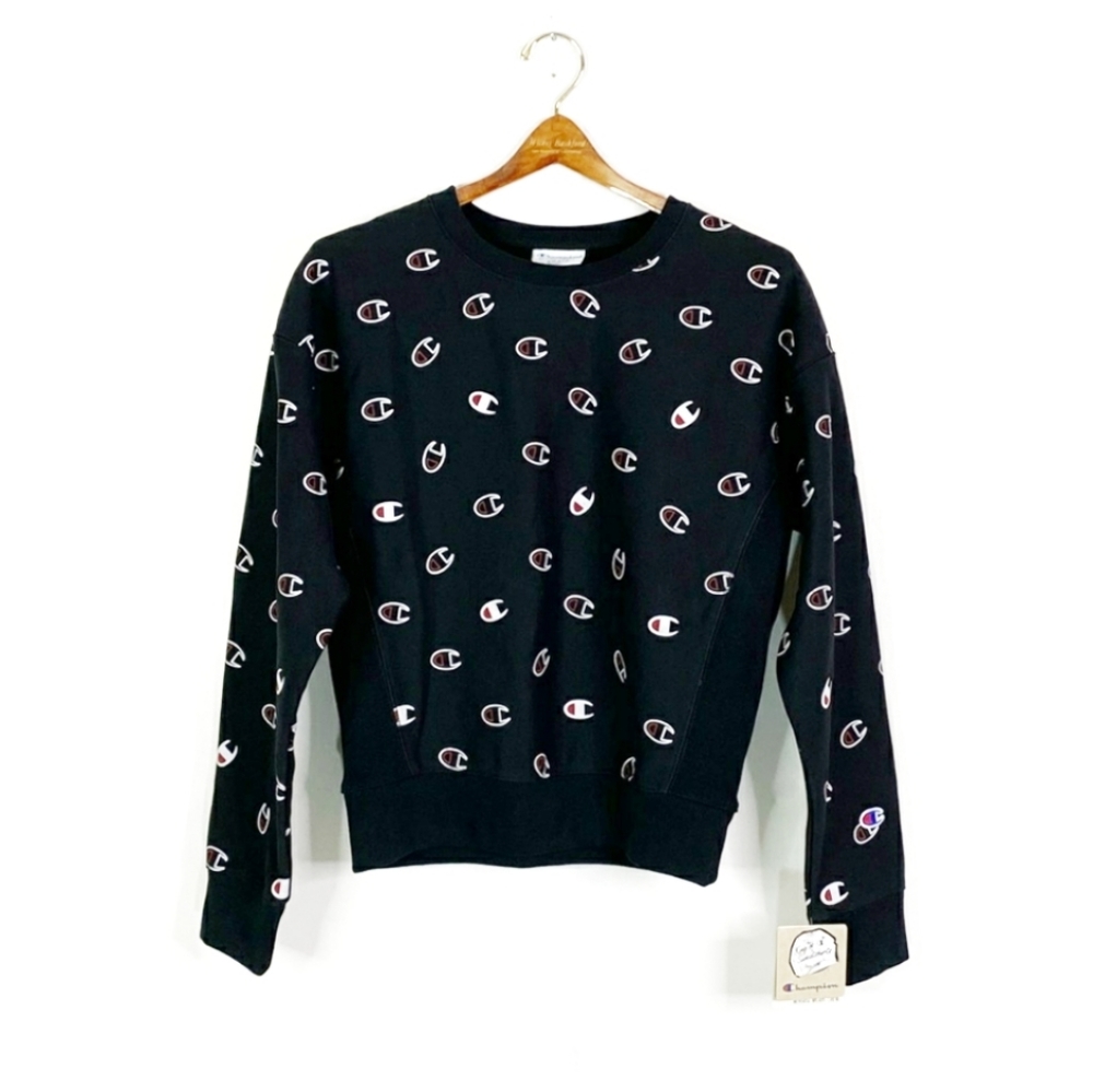 Champion Tossed Logo Crewneck Pullover